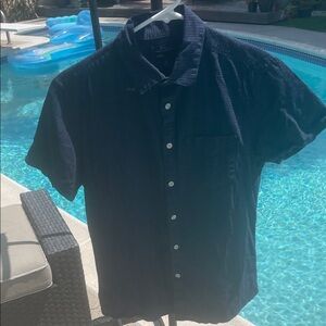 Marc Anthony Navy Casual Button Down Shirt | S